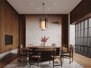 新中式動(dòng)餐桌