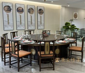 新中式動(dòng)餐桌