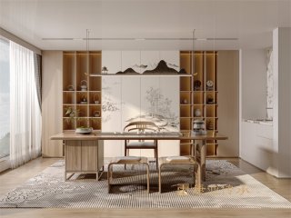 新中式茶桌椅組合